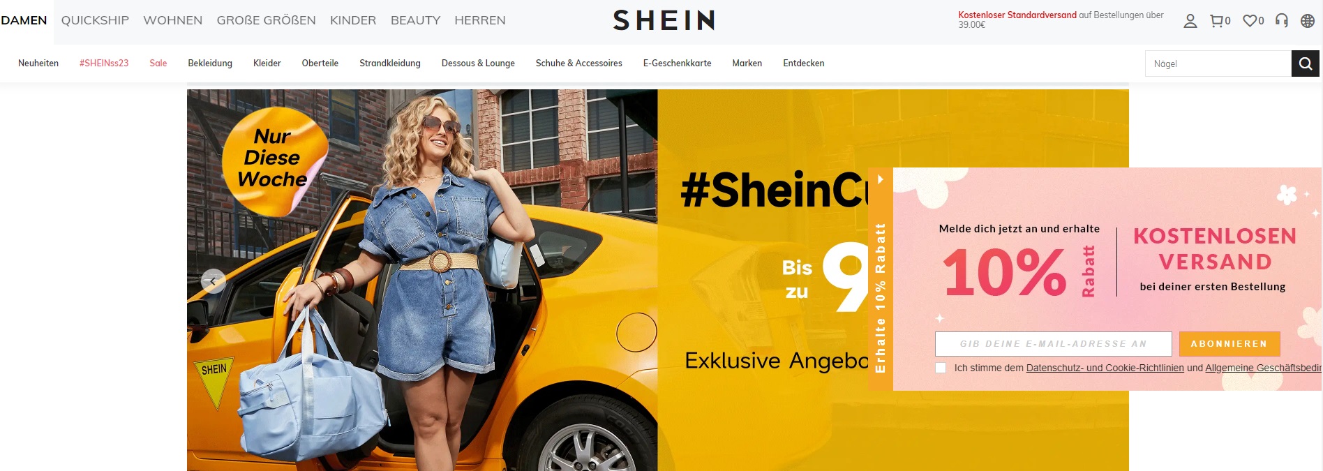 what are shein shipping method